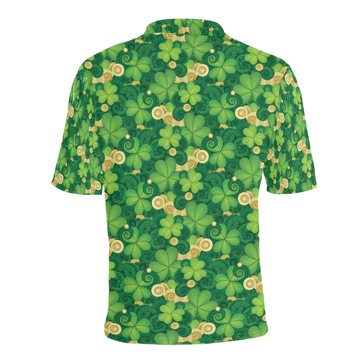 Shamrock Print Design LKS301 Men Polo Shirt
