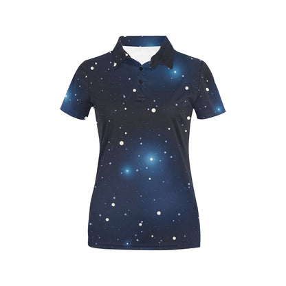 Night sky Pattern Print Design A02 Women's Polo Shirt