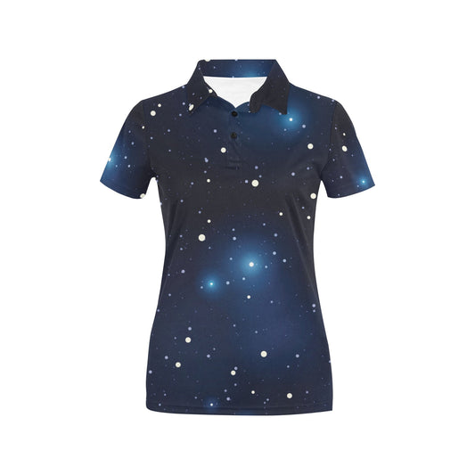 Night sky Pattern Print Design A02 Women's Polo Shirt
