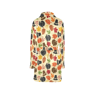 Thanksgiving Print Design LKS303 Women's Fleece Robe