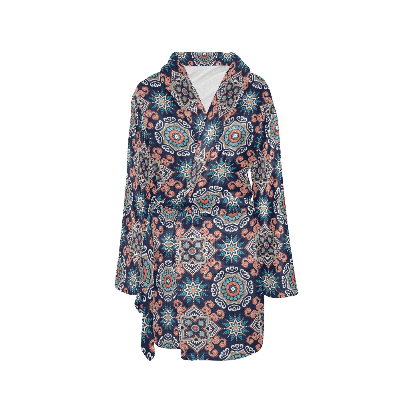 Bohemian Pattern Print Design 02 Women's Fleece Robe