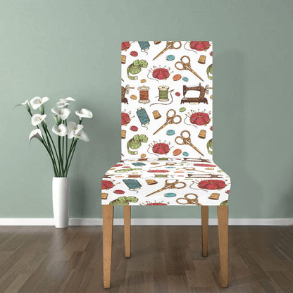 Sewing Equipment Print Design LKS304 Dining Chair Slipcover