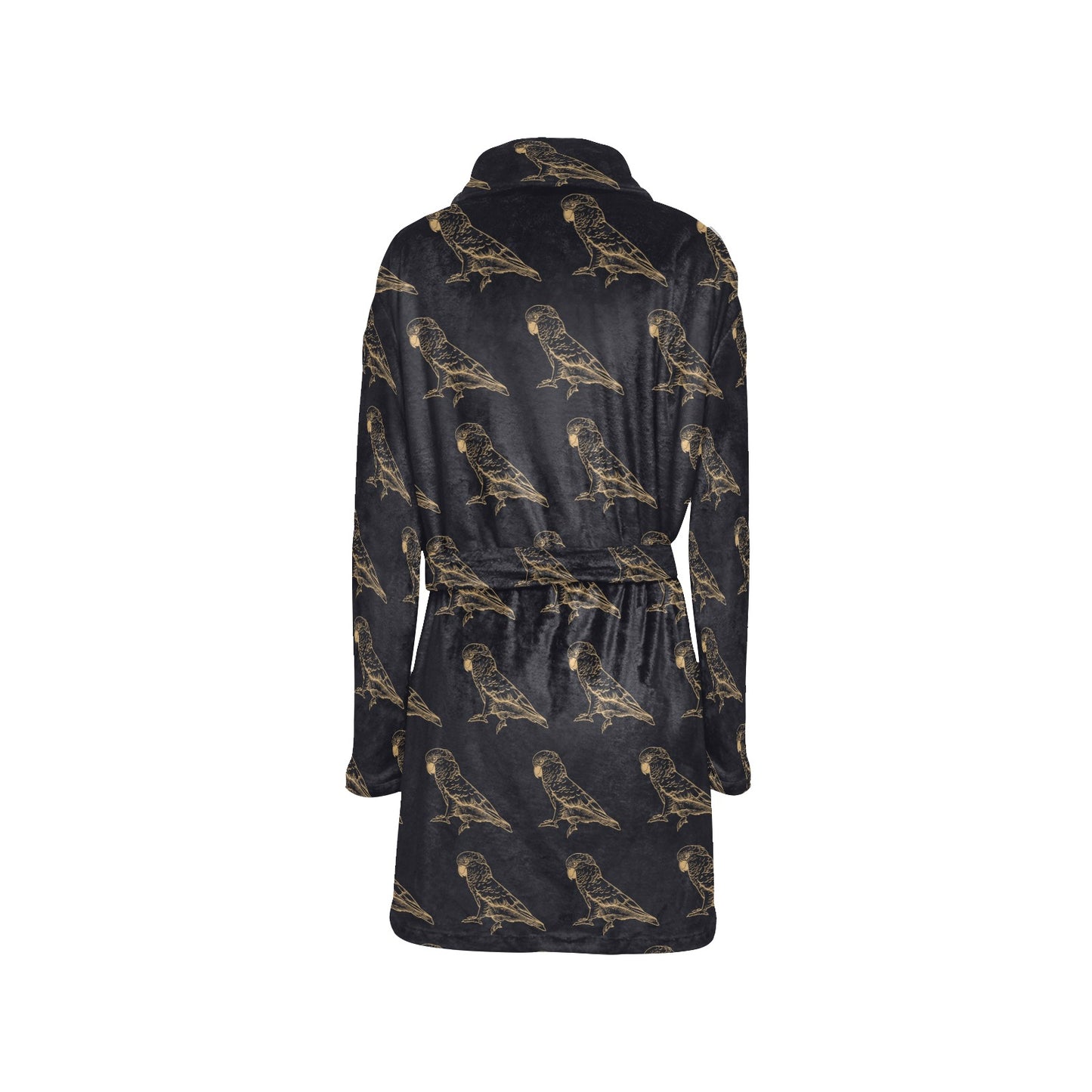 Parakeet Pattern Print Design A04 Women's Fleece Robe