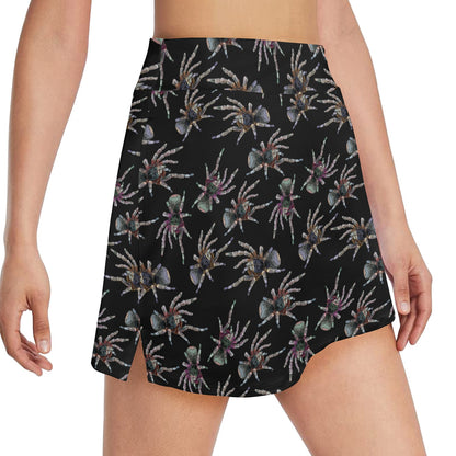 Tarantula Print Design LKS402 17" Golf & Pickleball Skort with Pockets