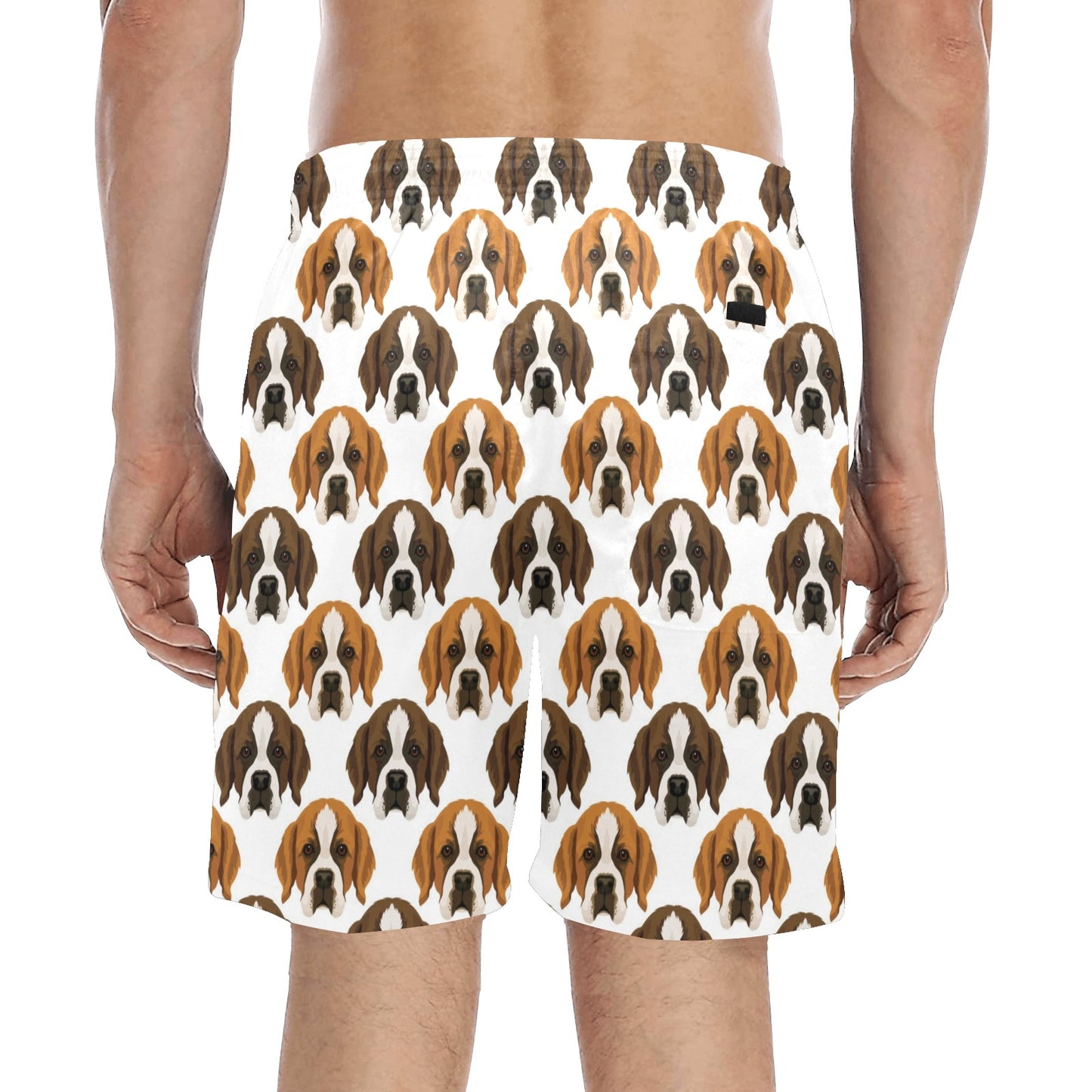 St Bernards Print Design LKS301 Men's Swim Trunks Beach Shorts