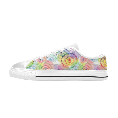 Third Eye Print Design LKS303 Women's White Low Top Shoes