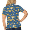 Drum Set Pattern Print Design 03 Women's Polo Shirt