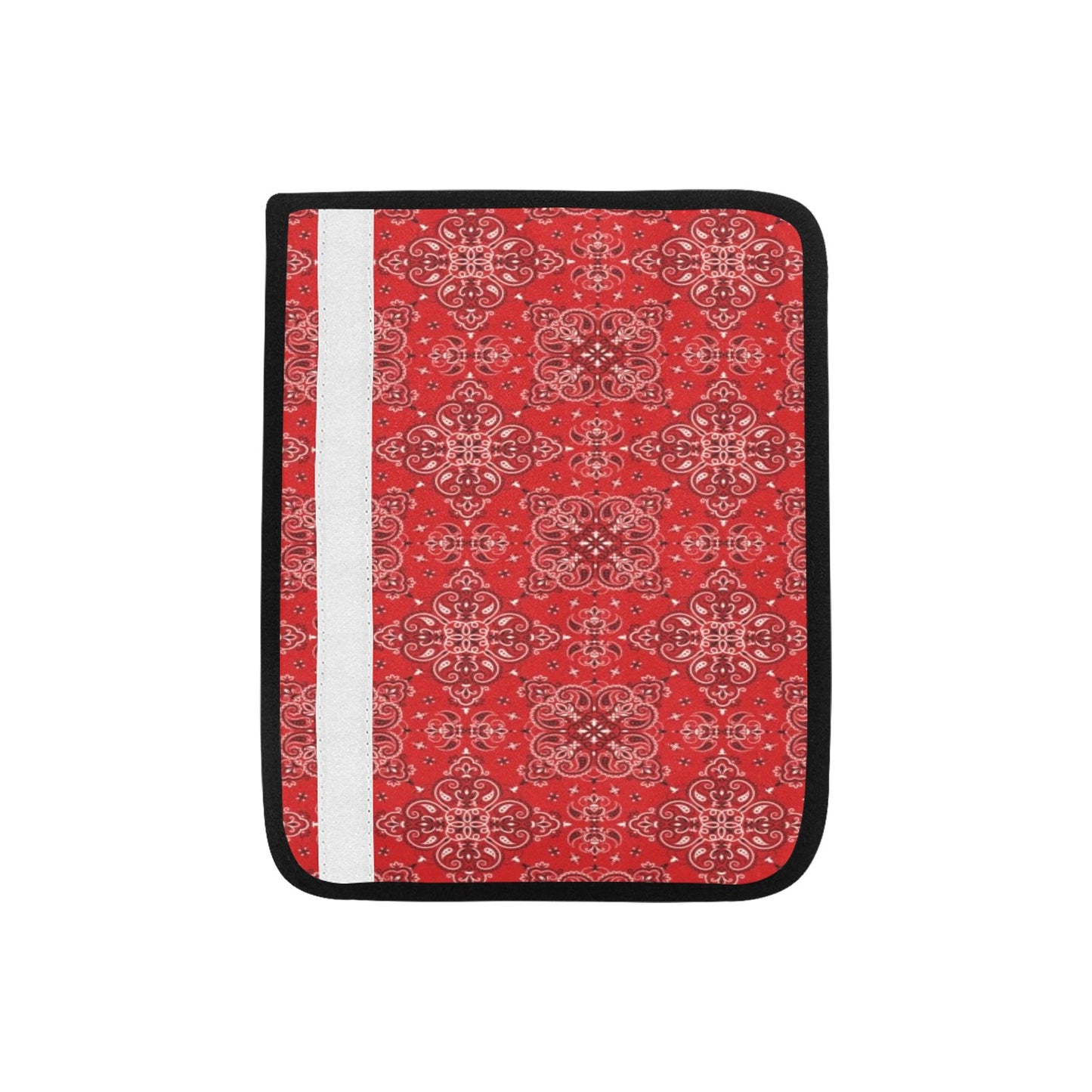 Bandana Red Pattern Print Design LKS3010 Car Seat Belt Cover