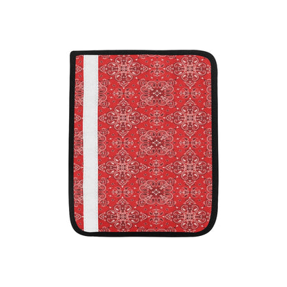 Bandana Red Pattern Print Design LKS3010 Car Seat Belt Cover