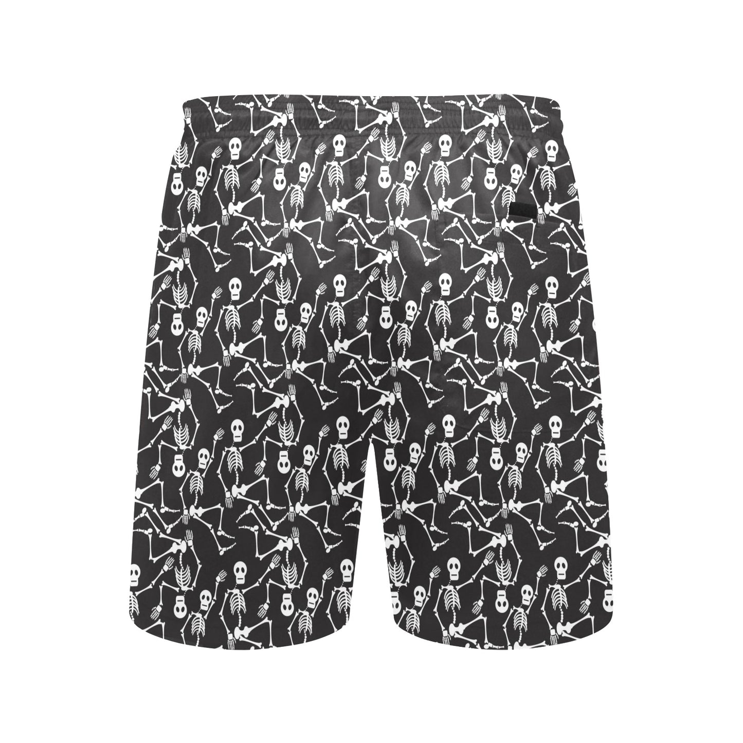 Skeleton Themed Print Men's Swim Trunks Beach Shorts
