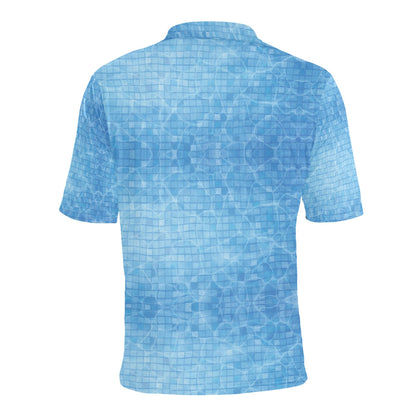 Swimming Pool Print Design LKS302 Men Polo Shirt