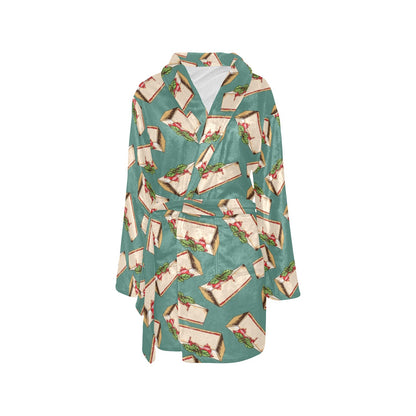 Cheesecake Pattern Print Design CK02 Women's Fleece Robe
