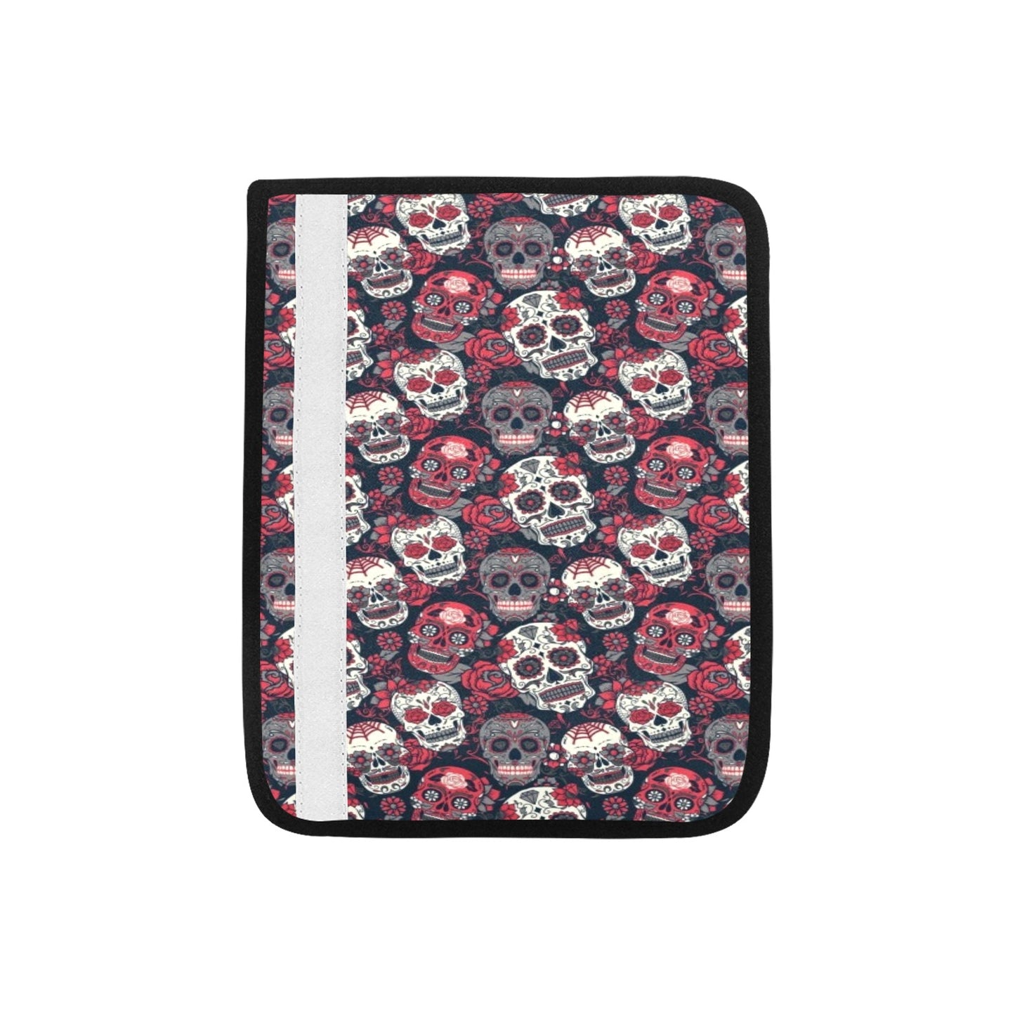 Sugar Skull Print Design LKS303 Car Seat Belt Cover