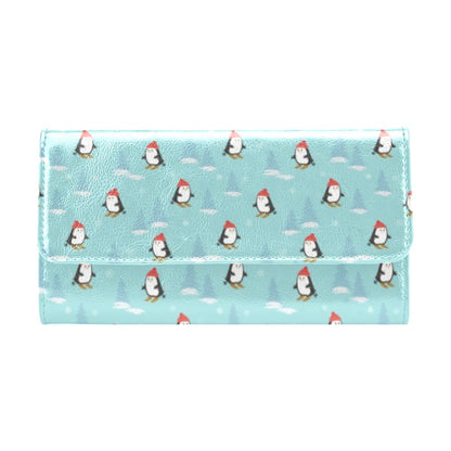 Ski Penguin Print Design LKS304 Women's Trifold Wallet