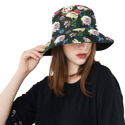 Summer Floral Print Design LKS303 Unisex Bucket Hat