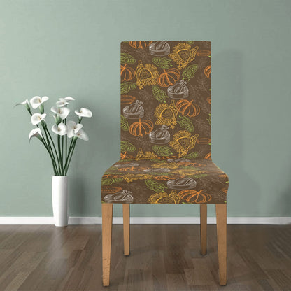 Thanksgiving Print Design LKS301 Dining Chair Slipcover