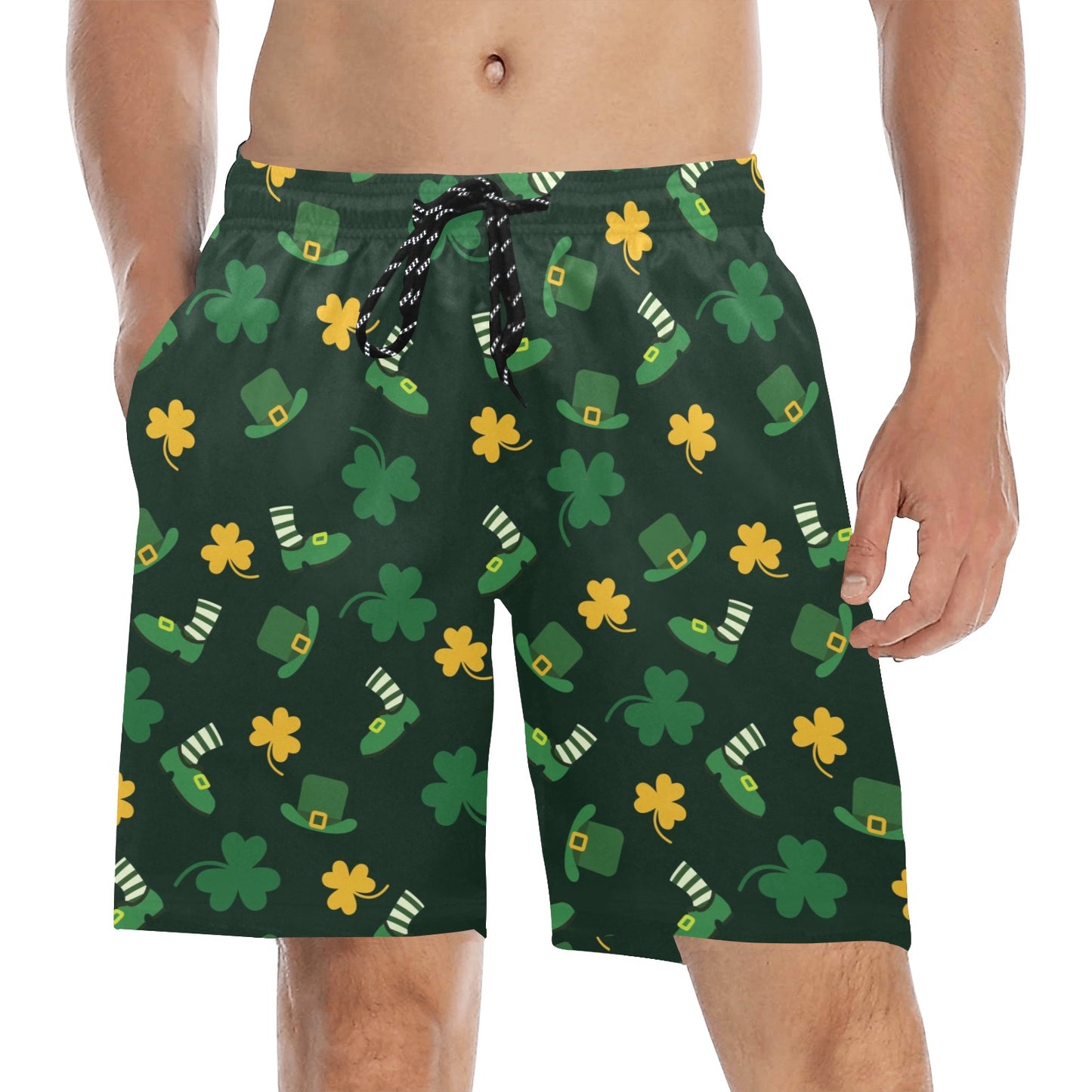 St Patricks Day Print Design LKS306 Men's Swim Trunks Beach Shorts