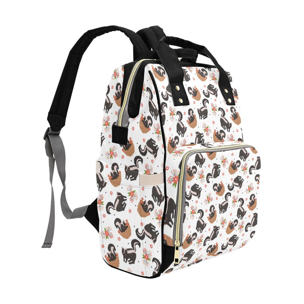 Skunk Print Design LKS304 Diaper Bag Backpack