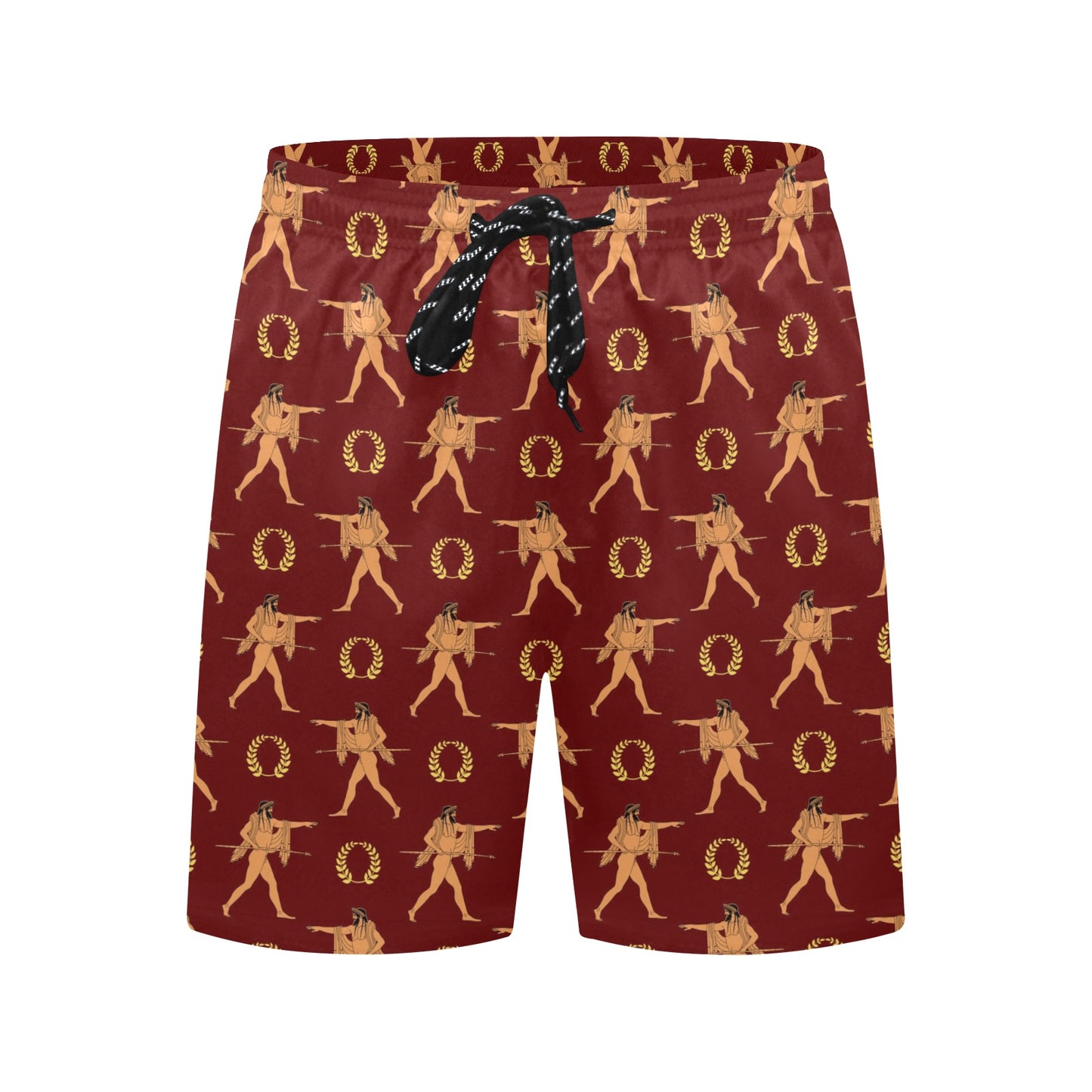 Ancient Greek Print Design LKS307 Men's Swim Trunks Beach Shorts