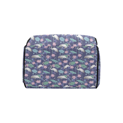 Water Lily Print Design LKS306 Diaper Bag Backpack