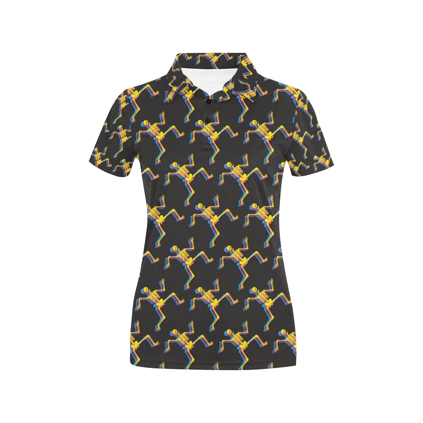Skeleton Skeleton 3D Print Design LKS301 Women's Polo Shirt