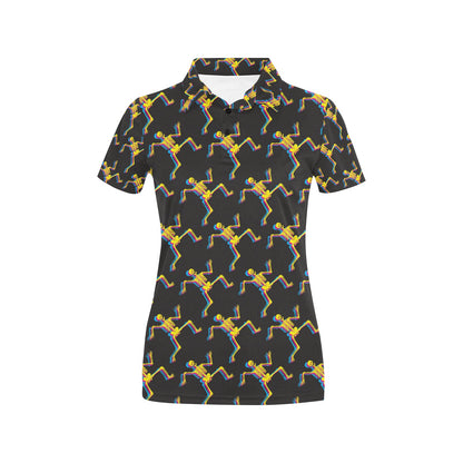 Skeleton Skeleton 3D Print Design LKS301 Women's Polo Shirt