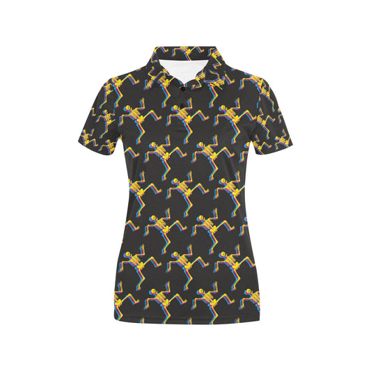 Skeleton Skeleton 3D Print Design LKS301 Women's Polo Shirt