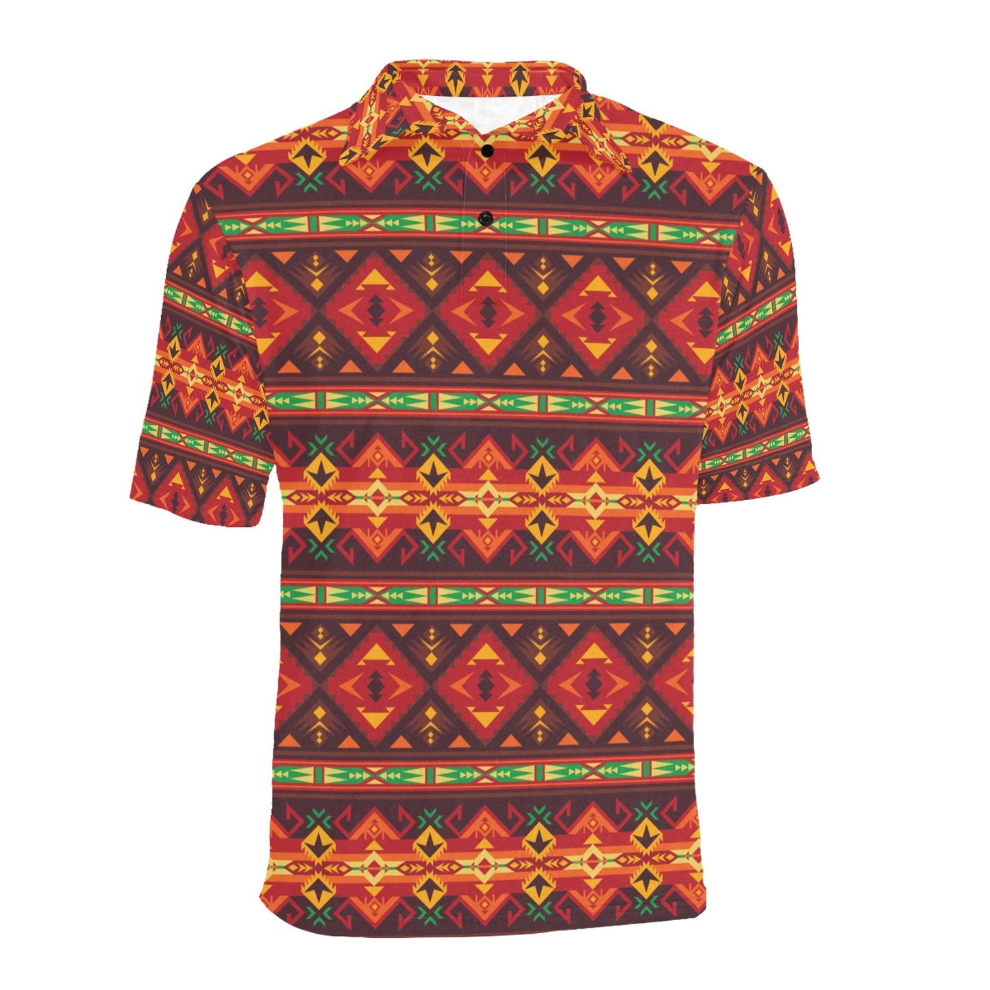 Southwest Pattern Print Design LKS309 Men Polo Shirt