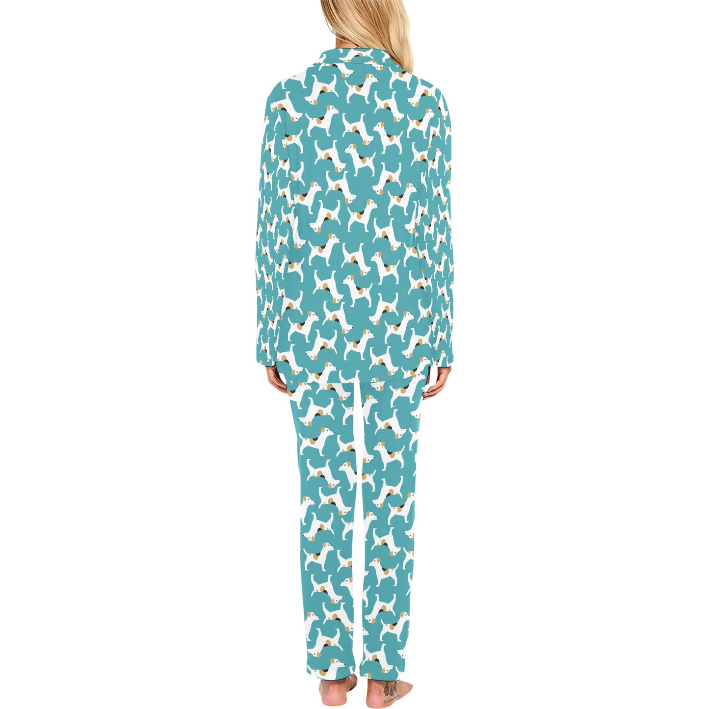 Russell Terriers Print Design LKS301 Women's Long Pajama Set