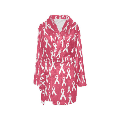 Breast Cancer Awareness Symbol Women's Fleece Robe