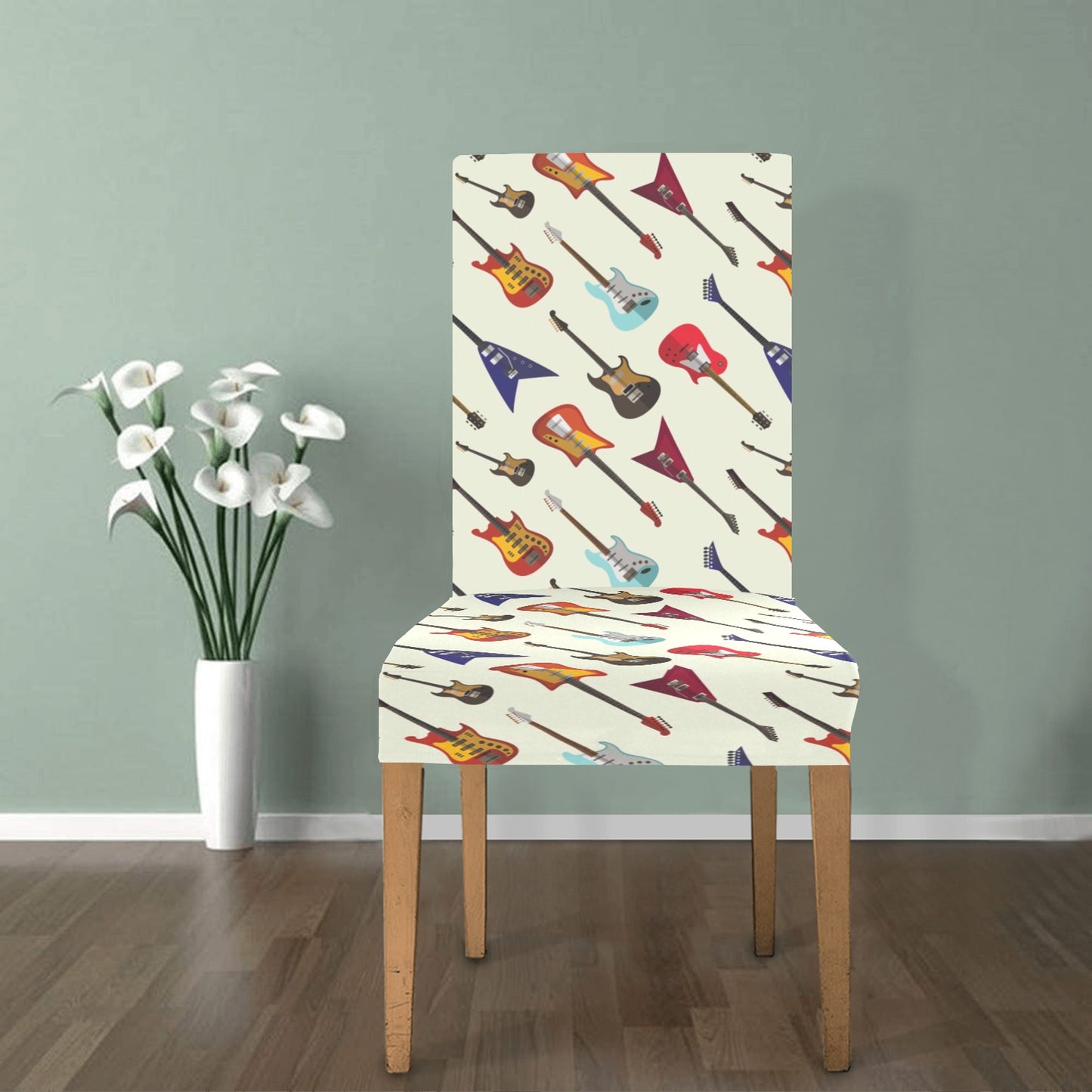 Electric Guitar Print Design LKS404 Dining Chair Slipcover