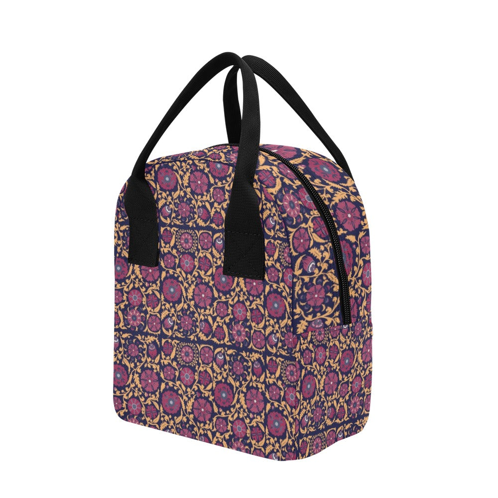 Suzani Print Design LKS303 Insulated Lunch Bag