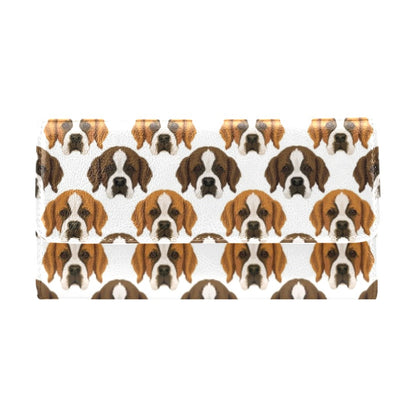 St Bernards Print Design LKS301 Women's Trifold Wallet