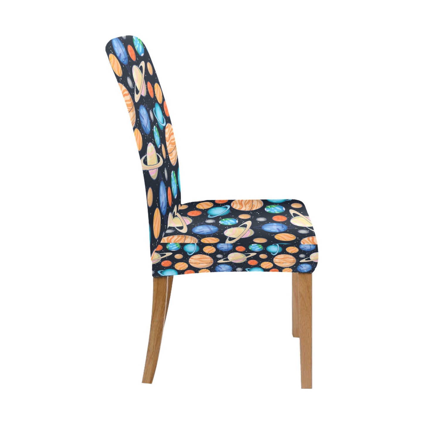 Planet Colorful Print Design LKS301 Dining Chair Slipcover