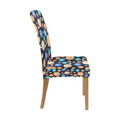 Planet Colorful Print Design LKS301 Dining Chair Slipcover