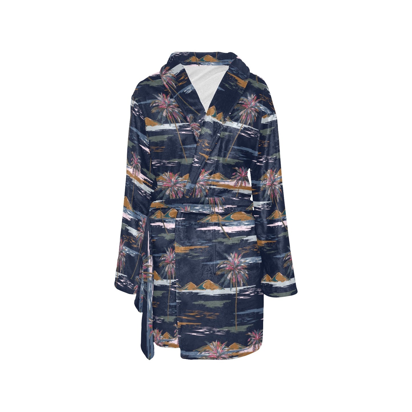 Pacific island Pattern Print Design A06 Women's Fleece Robe