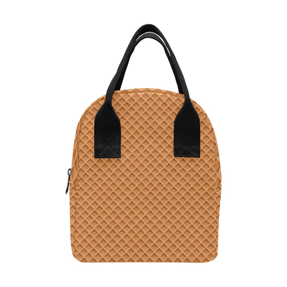 Waffle Texture Print Design LKS301 Insulated Lunch Bag