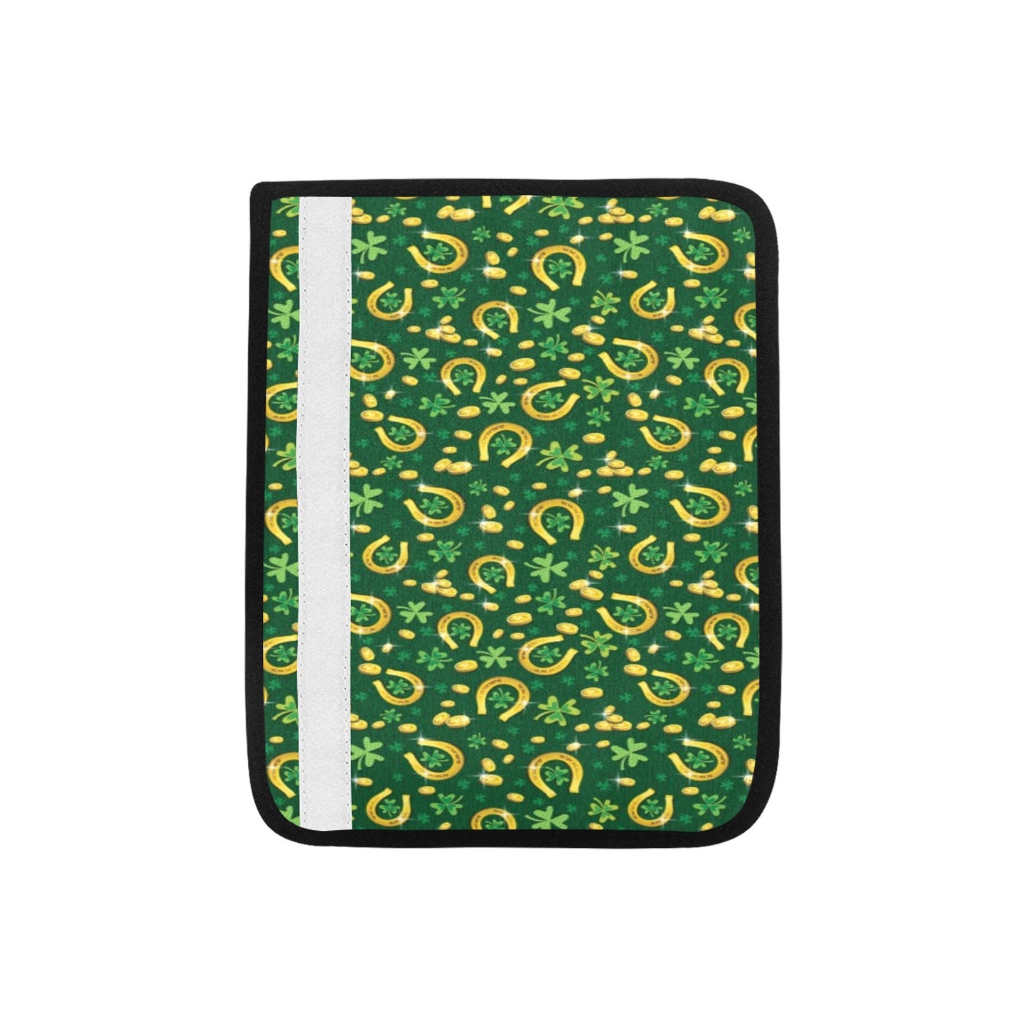 Shamrock Horse Shoes Saint Patrick's Day Print Design LKS307 Car Seat Belt Cover