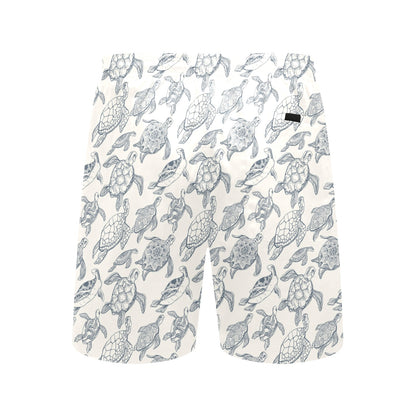 Sea Turtle Print Design LKS304 Men's Swim Trunks Beach Shorts