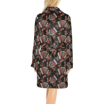 Accordion Print Design LKS403 Women's Fleece Robe