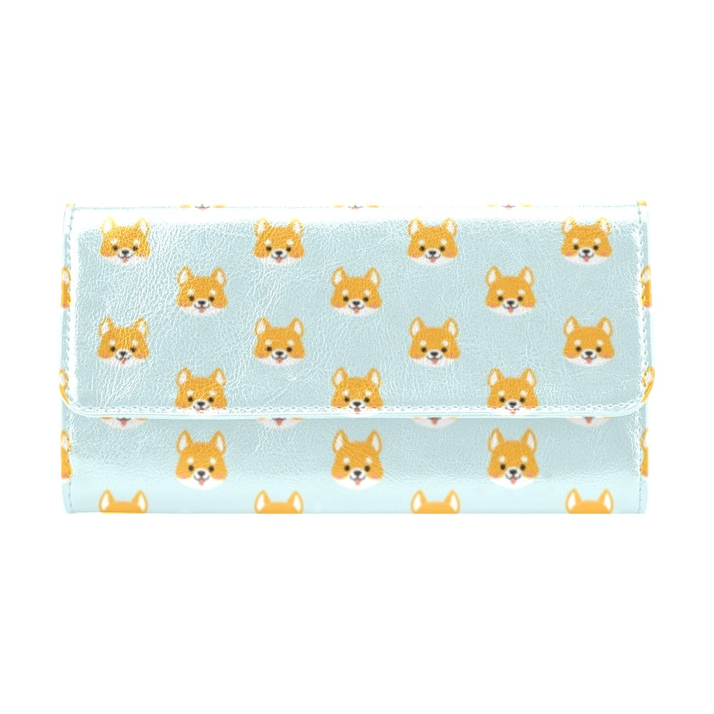 Shiba Inu Print Design LKS301 Women's Trifold Wallet