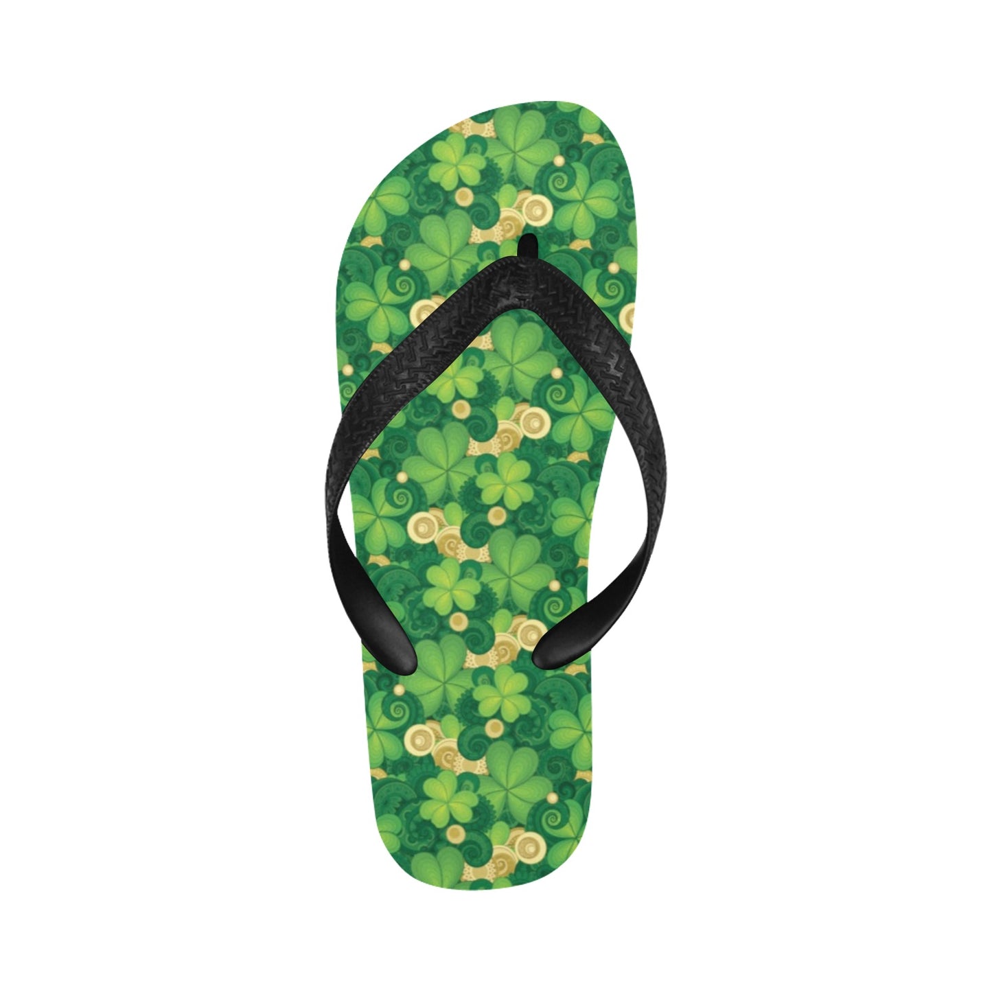 Shamrock Print Design LKS301 Flip Flops