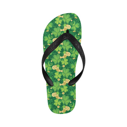 Shamrock Print Design LKS301 Flip Flops