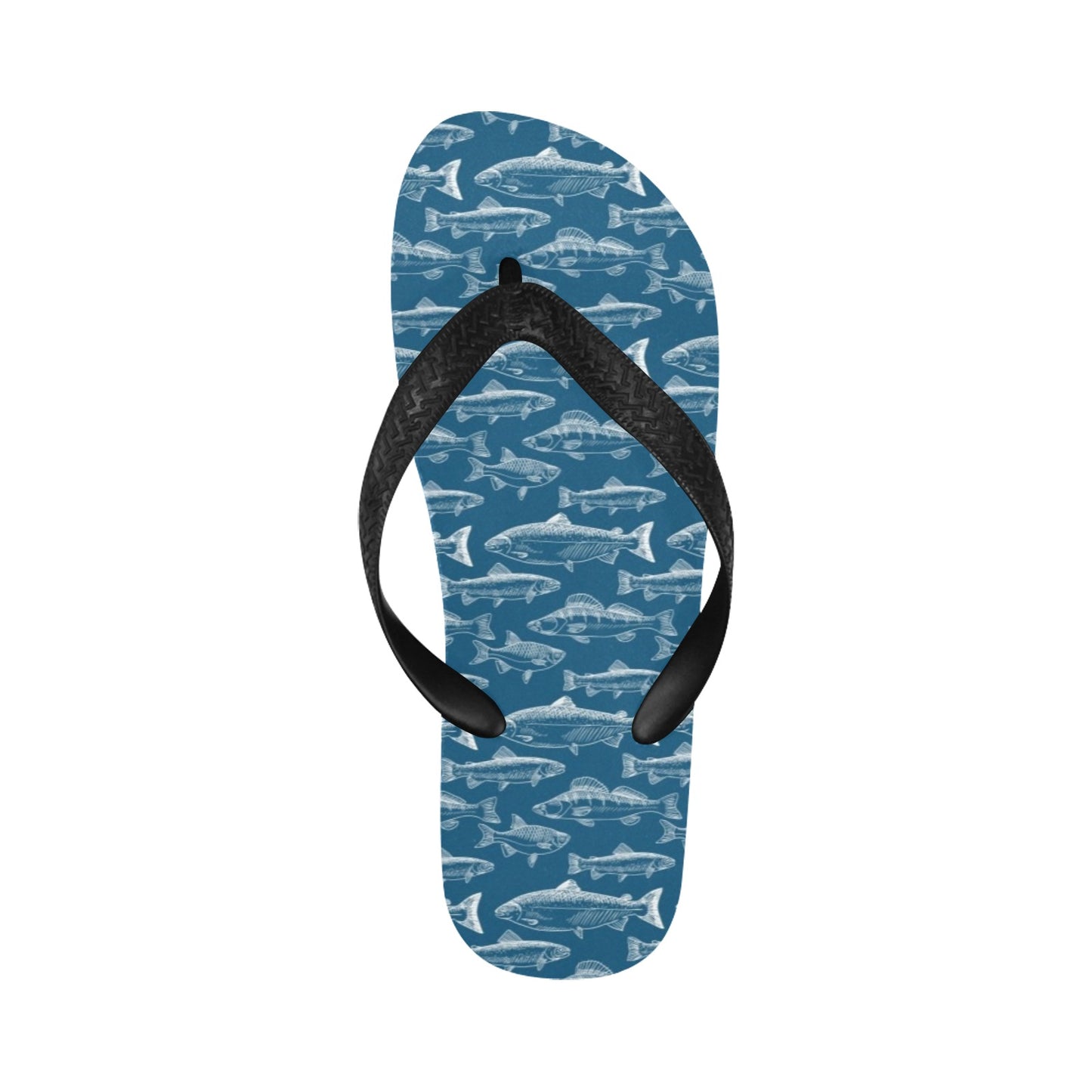 Salmon Fish Print Design LKS301 Flip Flops