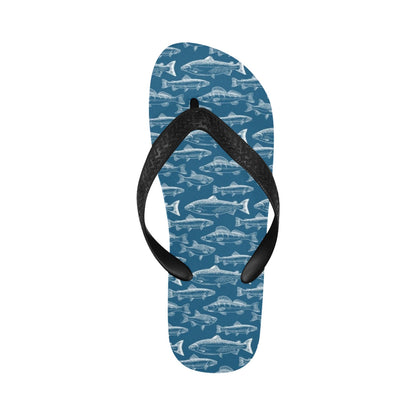 Salmon Fish Print Design LKS301 Flip Flops