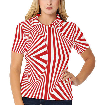 Vortex Print Design LKS304 Women's Polo Shirt