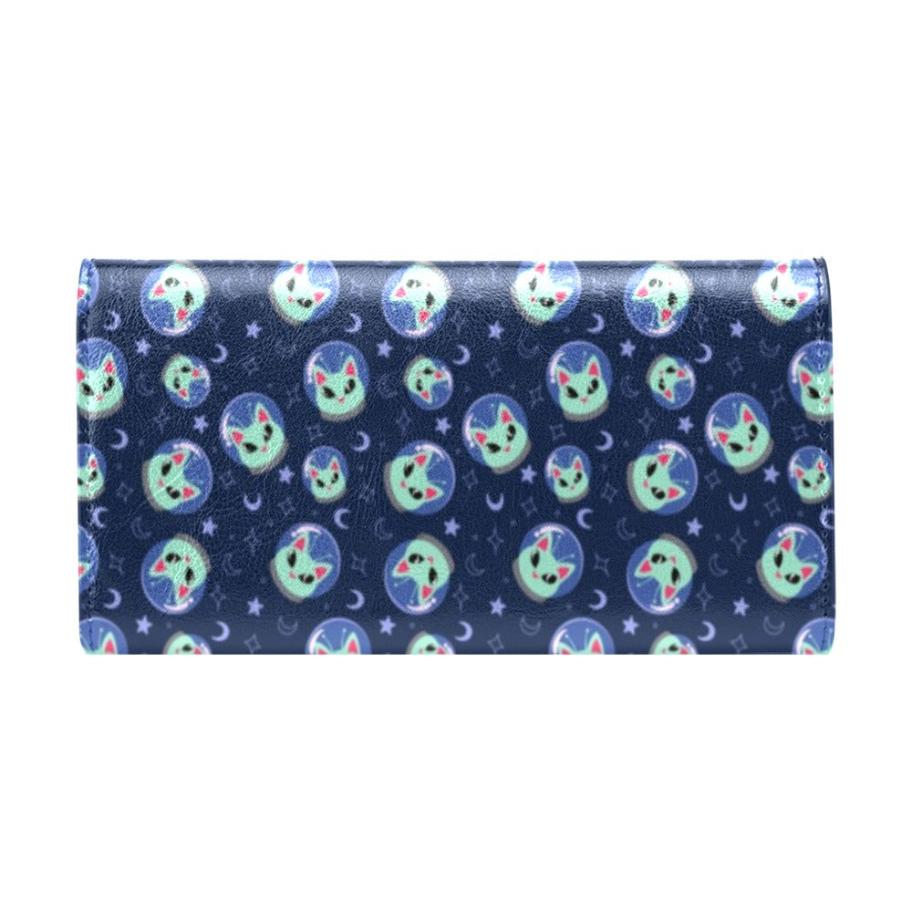 Alien Cat Women's Trifold Wallet