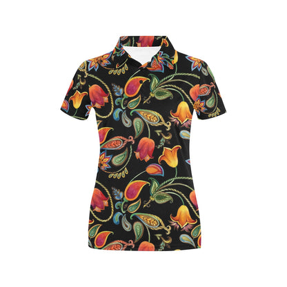 Tulip Boho Pattern Print Design TP09 Women's Polo Shirt