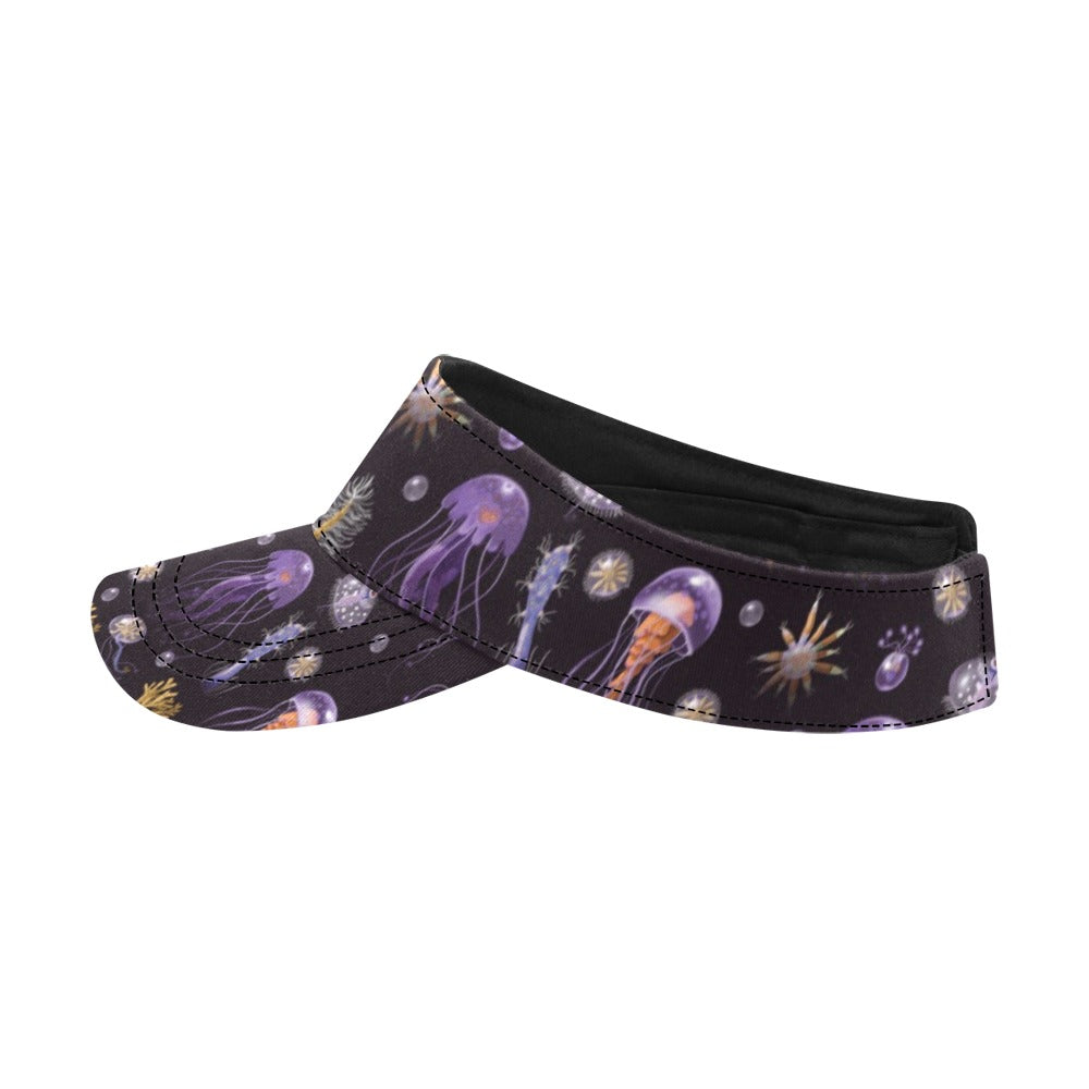 Seaweed With Jelly Fish Print Design LKS305 Unisex Sun Visor