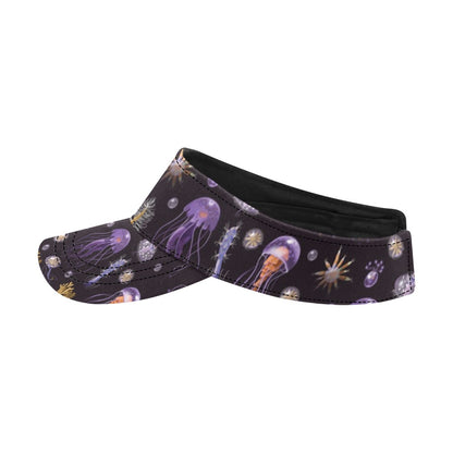 Seaweed With Jelly Fish Print Design LKS305 Unisex Sun Visor